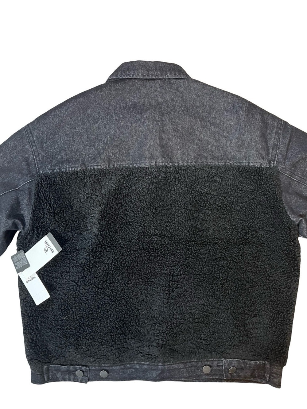 NWT Rip Curl Cruisin’ Sherpa Denim Jacket Black Size Small - Picture 6 of 10